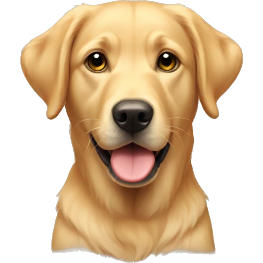 Golden retriever mixed lab emoji
