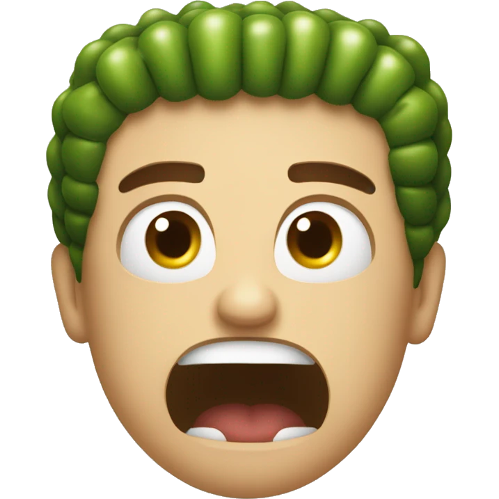 guy angrily squeezing a pickle emoji