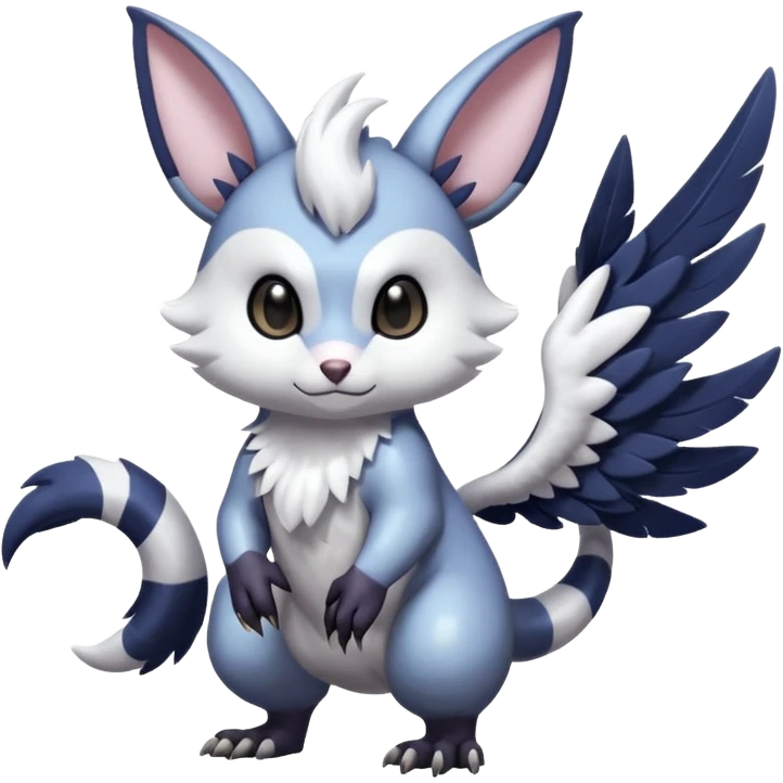 Shiny Furret-Absol-Noibat-Trico-Hybrid (Full body) emoji