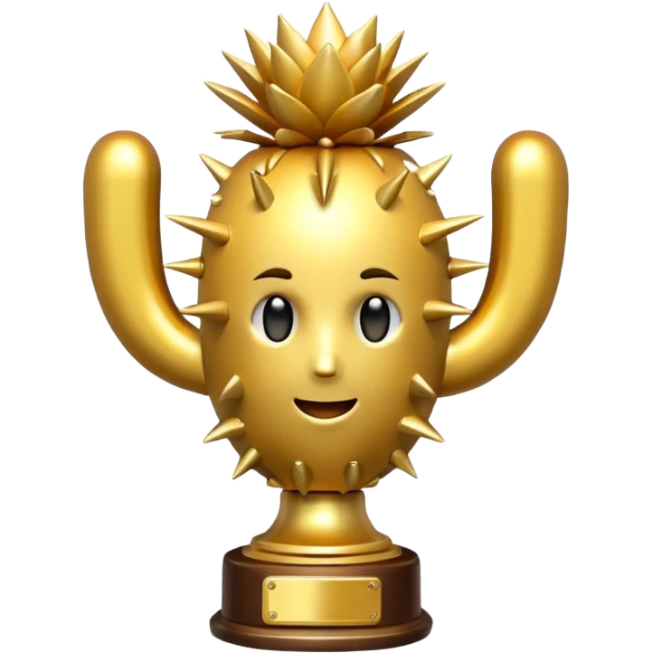 gold cactus trophy  emoji