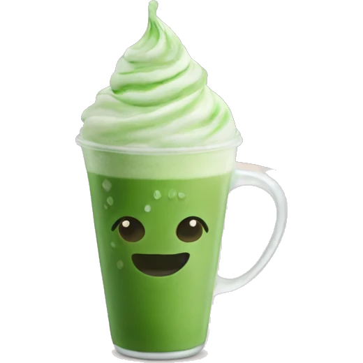 ICE matcha latte  emoji