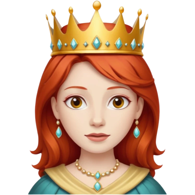 Red-haired queen emoji