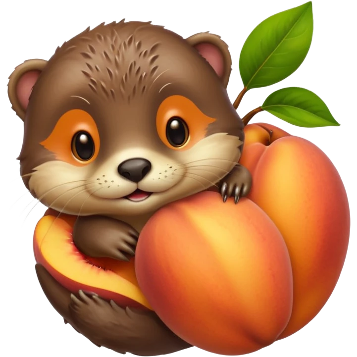 Otter in a peach 🦦🍑  emoji