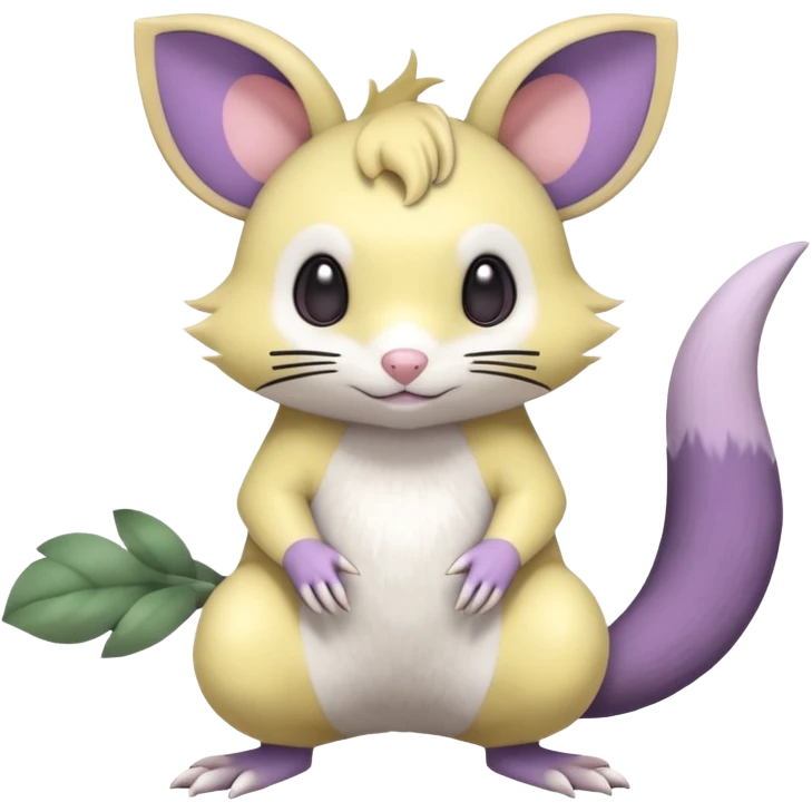 Rattata-Emolga-Pachirisu-Cacomistl-Fakemon-hybrid-creature (full body) emoji