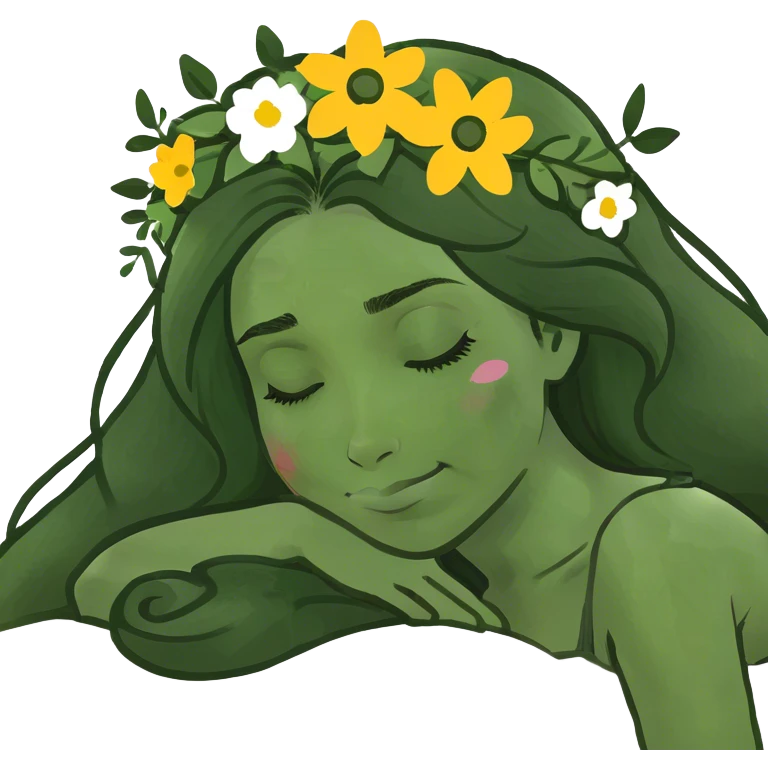 Rapunzel sleeping emoji