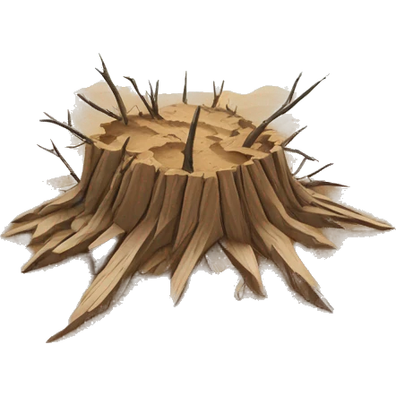 cracked earth with wood spikes coming out  emoji