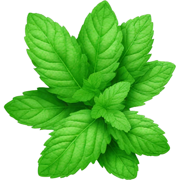 many mint leaves emoji