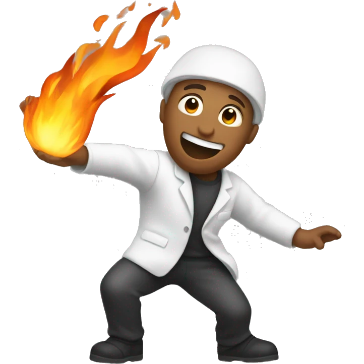 throwing science into a fire emoji