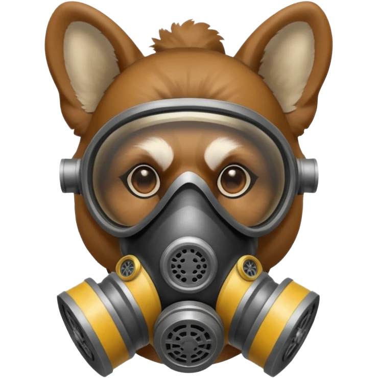 dog with gas masks emoji