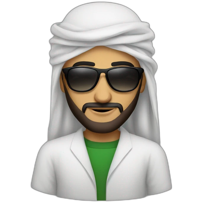 Palestinian Muslim men with sunglasses emoji