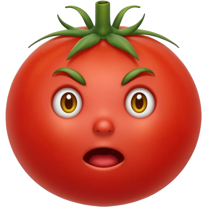 Scared tomato emoji