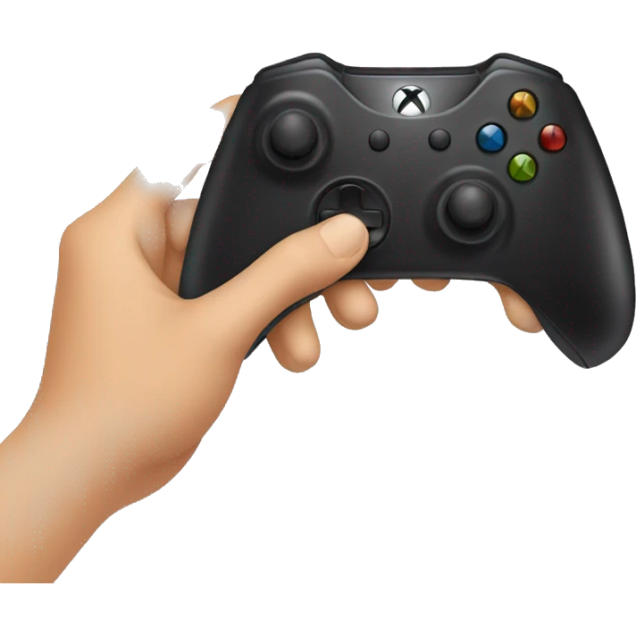 A hand holding an xbox controller emoji