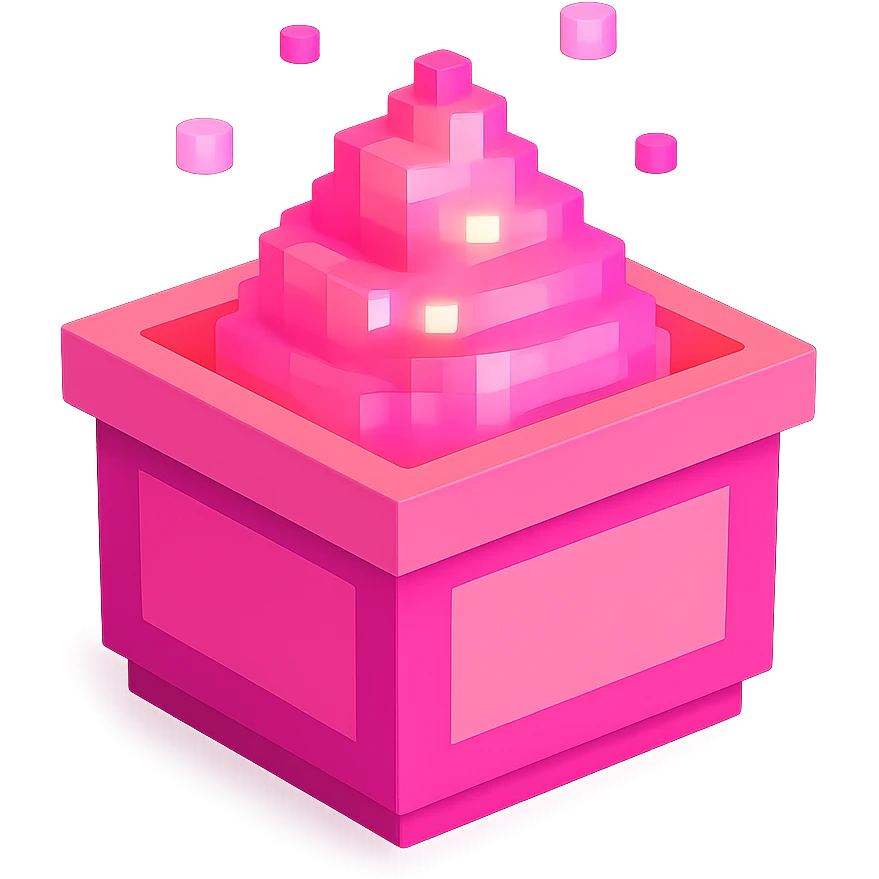 сделай соус из фастфуда розовый светящийся, no background  emoji