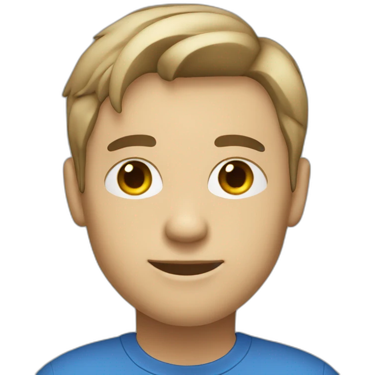 light toned skin programmer with dark short hair in a blue shirt emoji
