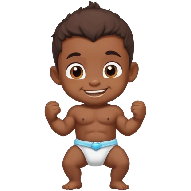 Darkskin Baby Hercules emoji