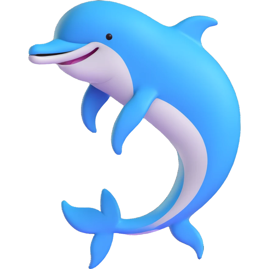 playful dolphin emoji