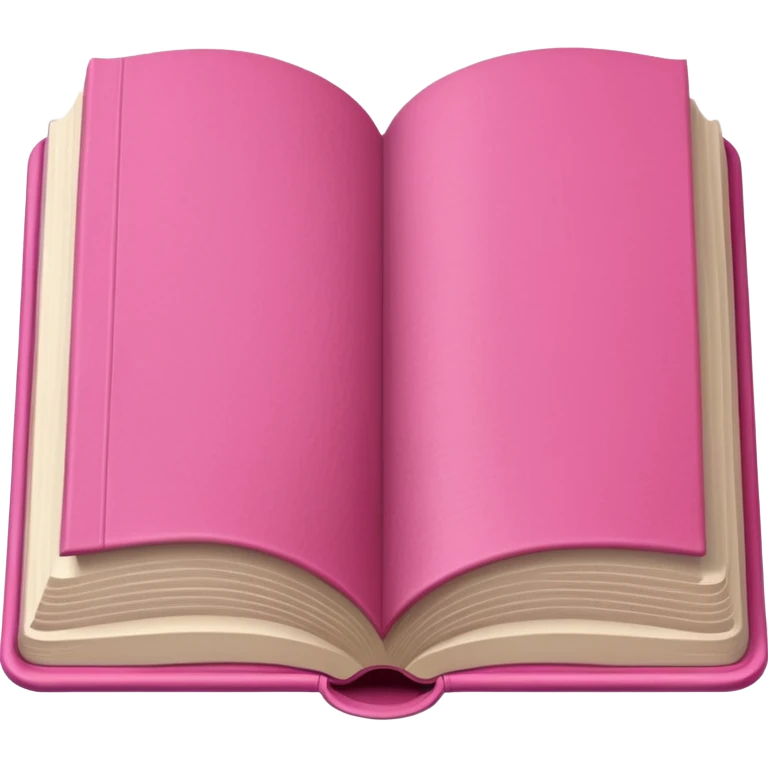 Make an open book, with normal colored pages, but a pink cover.
 emoji