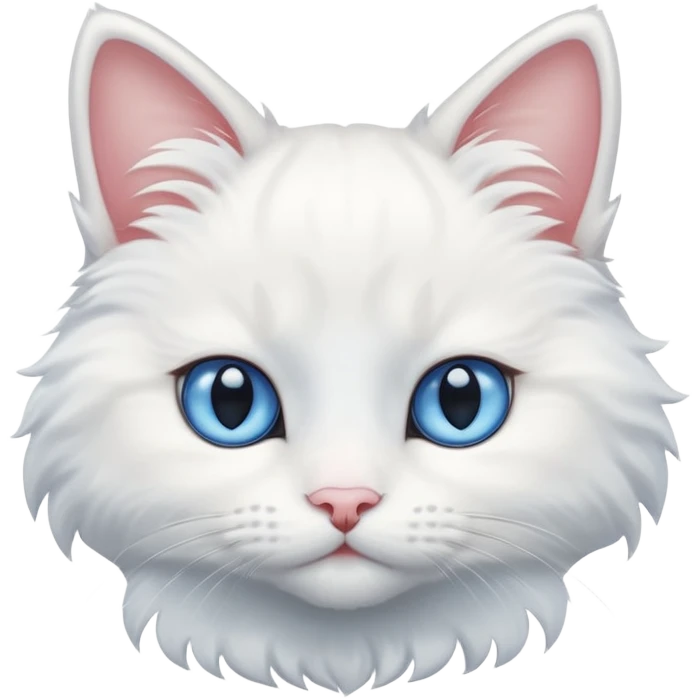 White Cute cat emoji