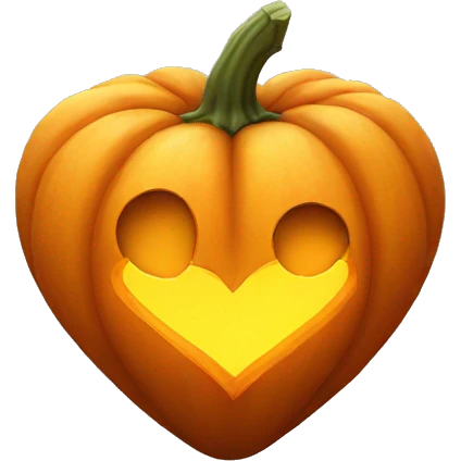 Pumpkin heart emoji