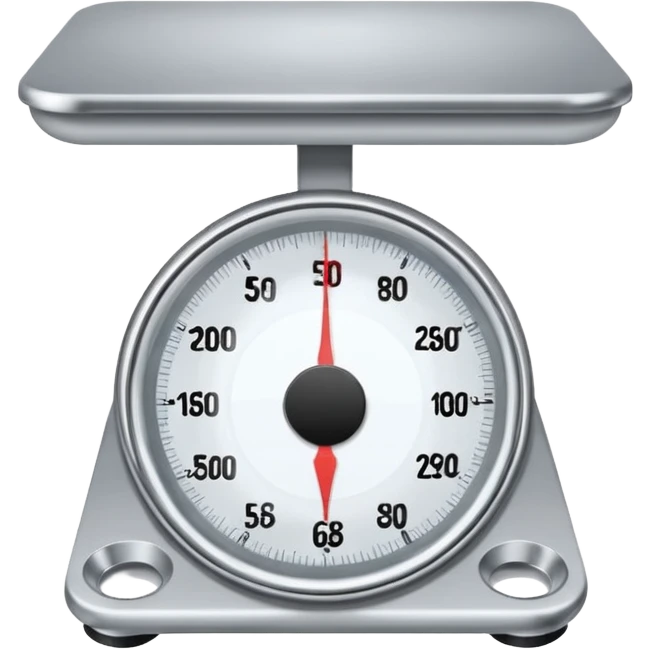 Weighing scale showing numbers emoji
