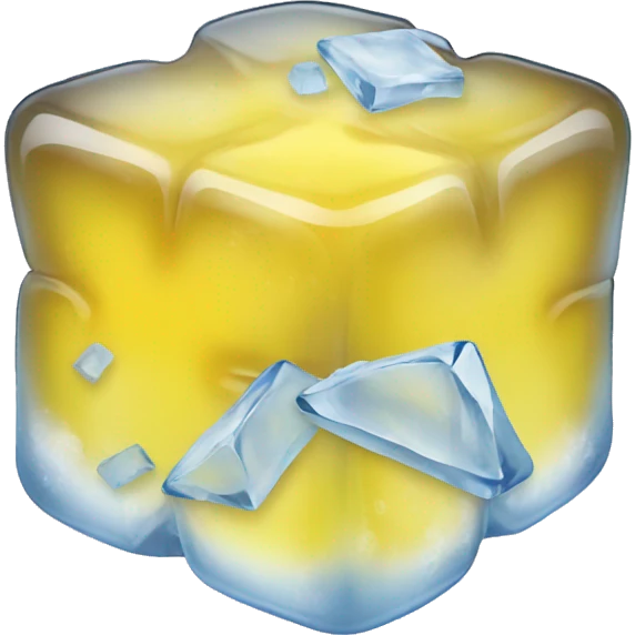 yellow ice cubes emoji