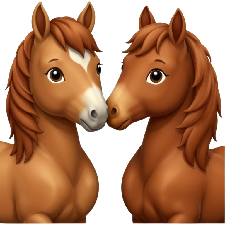 horses kissing heart emoji