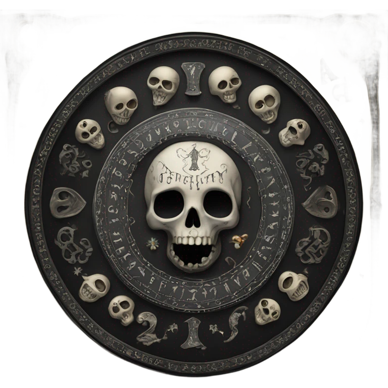 Gothic Ouija board black emoji