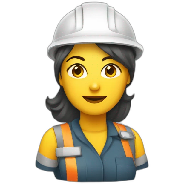 ingeniero mujer con casco emoji