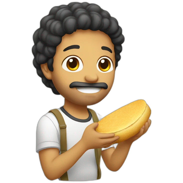 Colombian eating arepa emoji