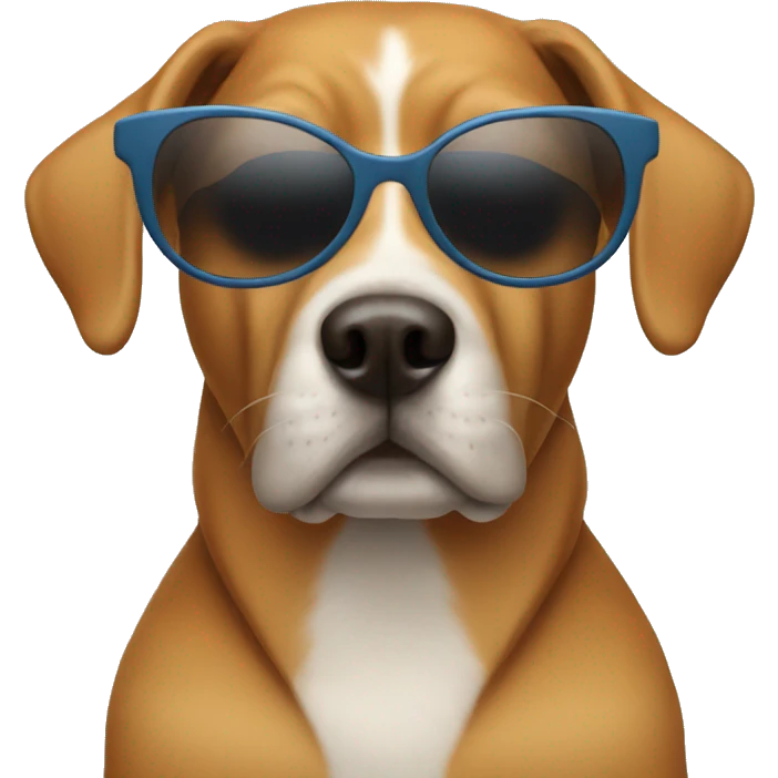 Dog wearing sunglasses  emoji