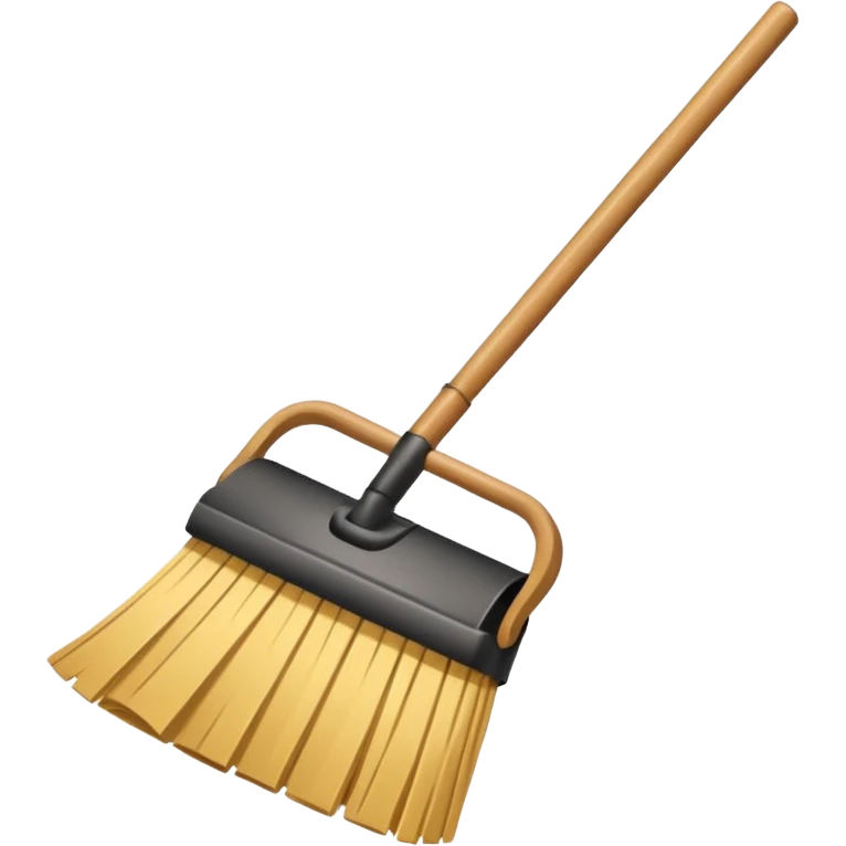 create a broom emoji sweeping dust emoji