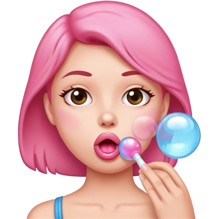 😗 blow a bubble gum emoji