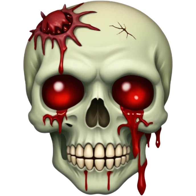 Rotting corpse zombie demons in the style of your bleeding skull art emoji