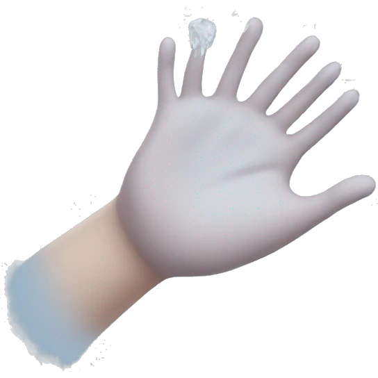 Frozen hand looking to the side emoji