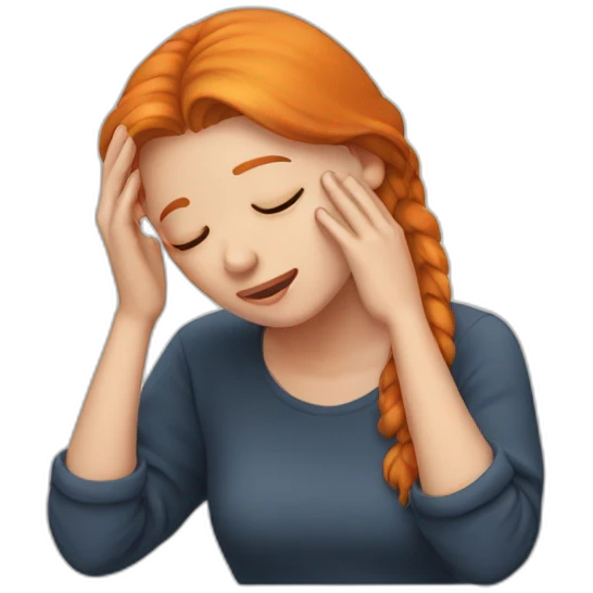 Facepalm, Girl, ginger emoji