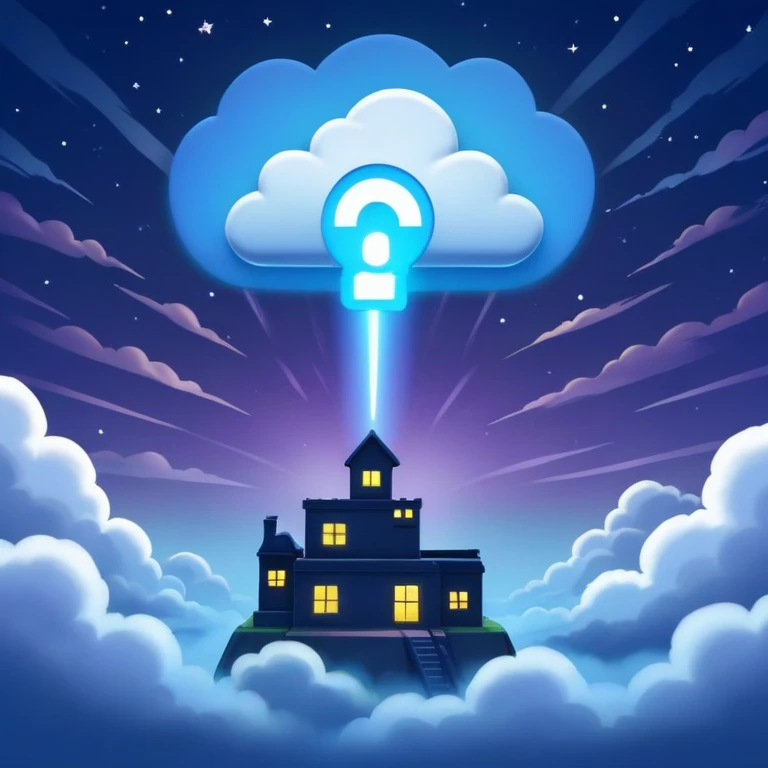 Fortnite signal in the night sky, a spotlight projecting the Fortnite logo into cloudy night sky emoji