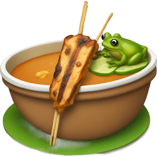 satay name with a frog  emoji
