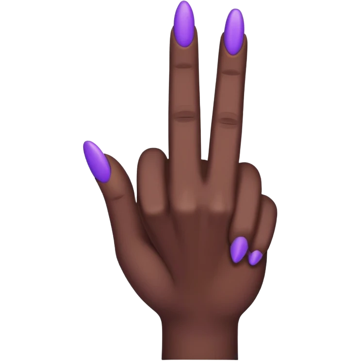 Doigt lever violet emoji