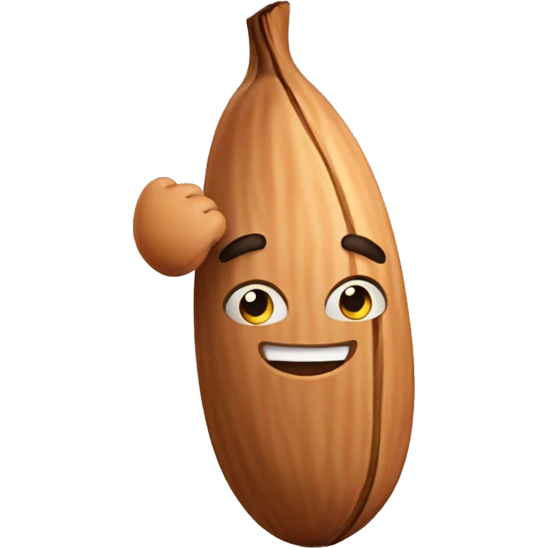 almond with Muscular arm emoji