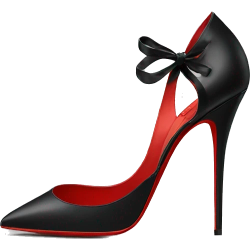 Black valentino high heels with red bottom emoji