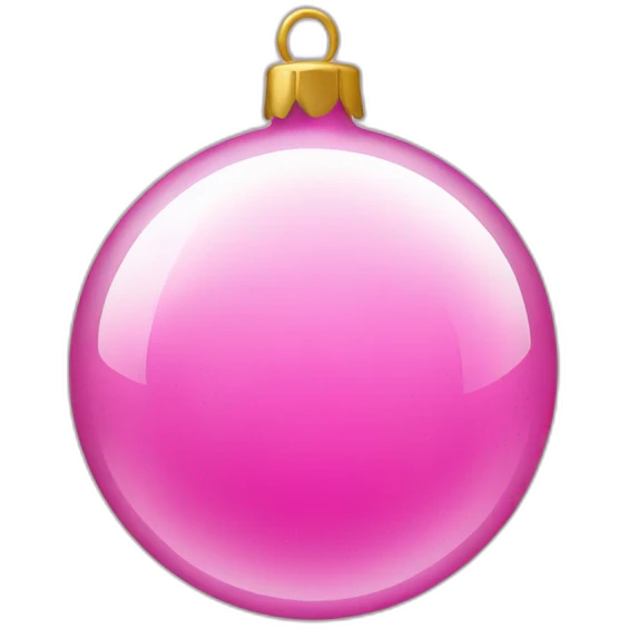 pink transparent glass x-mas tree ball emoji