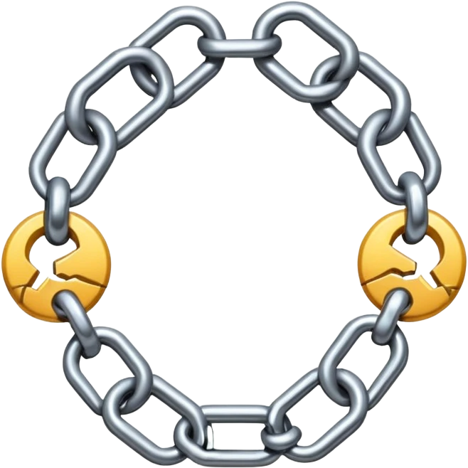 a chain breaking in half emoji