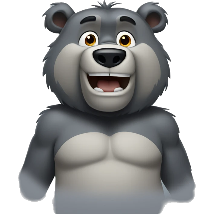 Baloo Disney with just upper body emoji