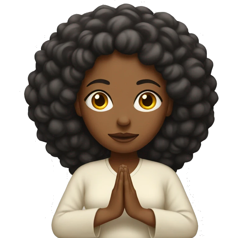 Black woman meditating  emoji