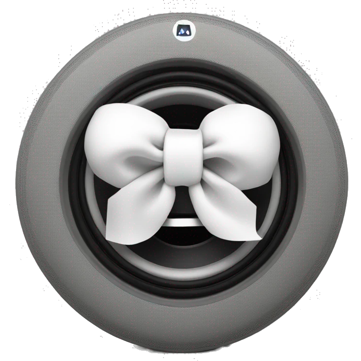 JL audio subwoofer with white bow emoji