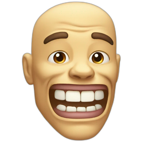 strong muscilar jaw face mewing emoji