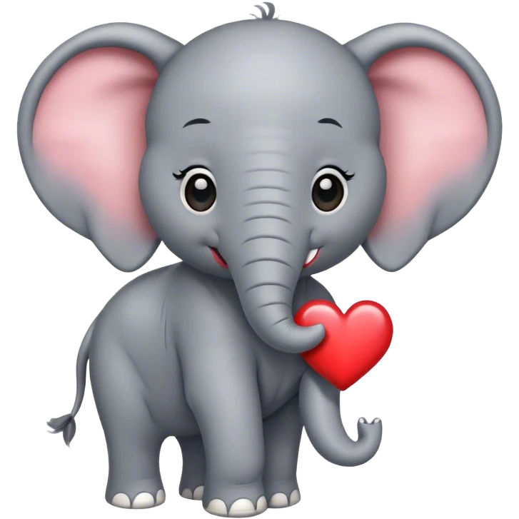 Elephant wearing a heart necklace  emoji