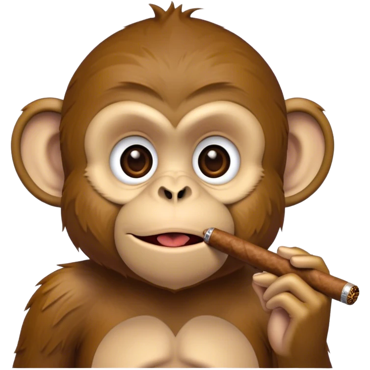 monkey with a cigar in his mouth emoji