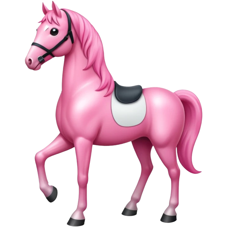 A pink horse emoji