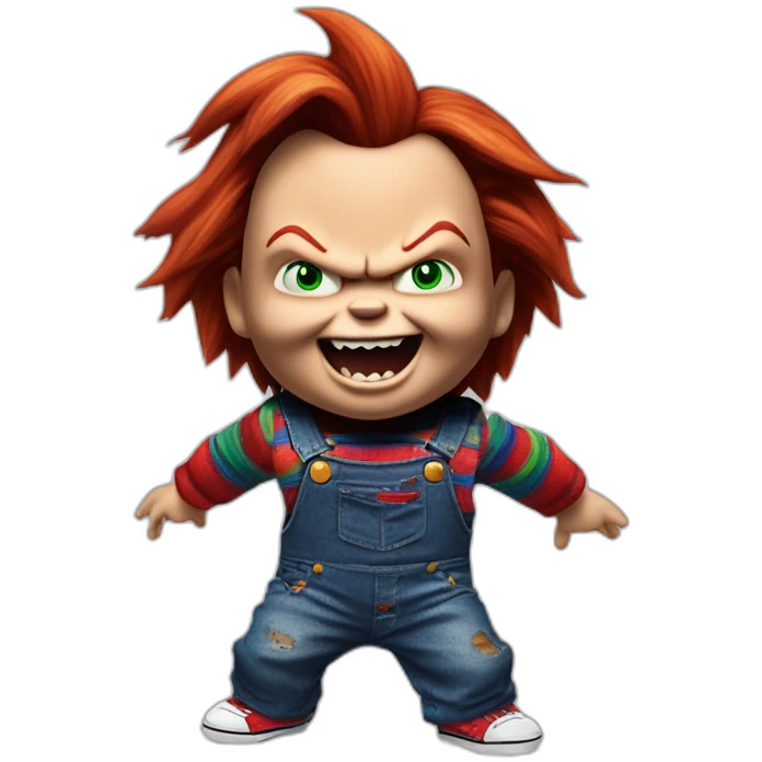 Chucky el muñeco diabólico  bailando gracioso emoji